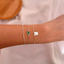 Kit Pulseira de Prata Bolinhas Veneziana, Escapulário e Turmalina Paraíba