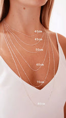 Colar corrente veneziana lisa 40 a 80cm