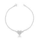 Pulseira Coração Cravejado