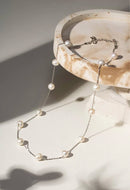 Colar Prata 925 Pérolas Água Doce