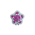 PINGENTE PRATA 925 CHARM FLOR PEDRA