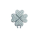 PINGENTE PRATA 925 CHARM TREVO CRAVEJADO