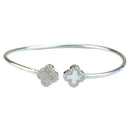 BRACELETE PRATA 925 DUO TREVO