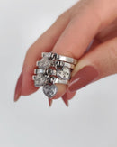 Anel Coração Cadeado