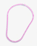 Colar Riviera Leticia Pink 5mm (42 cm - 4 garras) - Prata 925