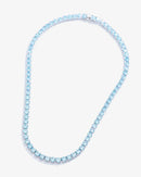 Colar Riviera Leticia Agua marinha 5mm (42 cm - 4 garras) - Prata 925