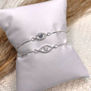 Pulseira Olho Grego Azul Cravejado