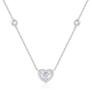 Colar Coração Cravejado e Pontos de Luz