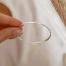 Bracelete Liso Abaulado Prata