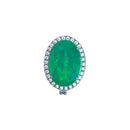 PINGENTE PRATA 925 CHARM PEDRA OVAL