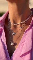 Colar Choker 5 Pérolas