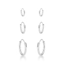 Trio Argola Rebitada Fio 1,2mm de Prata