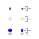 Trio Brasil Cravação Inglesa de Prata