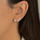 Trio Argola Ponto Coração Cravejado