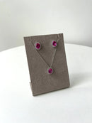 Conjunto Oval Iza Safira Pink