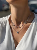 Colar Gotas Água Marinha