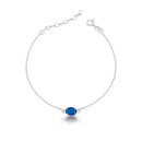 Pulseira Oval Azul Safira