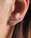 Brinco Básico em Prata 925 - Elegância Ponto de luz para Todas as Ocasiões