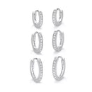 Trio de Prata Cravejado Uma Fileira