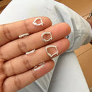 Trio de Brinco uma FIleira Delicado de Prata