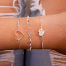 Pulseira Corrente Corações