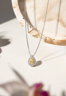 Colar Prata 925 Gotinha Fancy Yellow