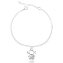 Pulseira Menina Cravejada de Prata