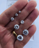 Brinco Básico em Prata 925 - Elegância Ponto de luz para Todas as Ocasiões