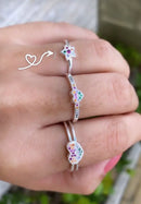 Anel Estrela Colorida em Prata 925