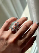 Anel Flor Grande em Prata 925