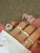 Anel Mini Corações em Prata 925