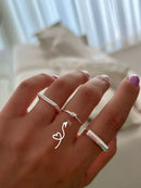 Anel Nó em Prata 925