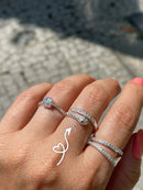 Anel Serpente com Olho Verde em Prata 925