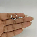 Trio de Argolas Coração Fio Triangulo de Prata