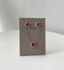 Conjunto Oval M Safira Pink