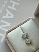 Brinco Gotinha Zircônia Cristal em Prata 925 de Ródio Branco