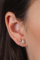 Brinco Mini Charlotte - Zircônia Branca