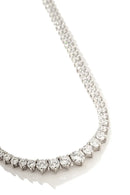 Colar Riviera 3 Garras Degradê - 3mm, Zircônia Branca | 43 cm