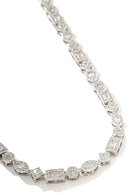 Colar Riviera Com Zircônias Brancas Em Diferentes Formatos