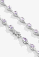 Colar Riviera Gota Zircônia Ametista | 43 cm