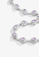 Colar Riviera Gota Zircônia Ametista | 43 cm