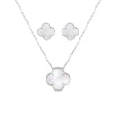 Conjunto Trevo Madrepérola Única 10mm