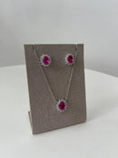 Conjunto Oval M Safira Pink