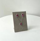 Conjunto Oval Iza Safira Pink