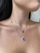 Conjunto Oval M Safira Pink