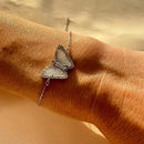 Pulseira Borboleta Madrepérola em Prata 925