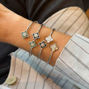 BRACELETE PRATA 925 DUO TREVO