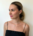 Conjunto Coração Dupla Cravação - Esmeralda