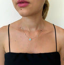 Conjunto Ponto de Luz Cravejado - Corrente Tiffany - Esmeralda Colombiana