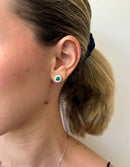 Conjunto Ponto de Luz Cravejado - Corrente Tiffany - Esmeralda